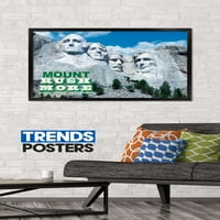 Плакат за стена на Mount Rushmore, 22.375 34
