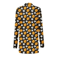 Покрийте UPS стабилно облекло Женски моден ежедневен плътно цветен копче копче с дълъг ръкав от кардиган горен сако джинджифил