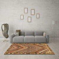Ahgly Company Indoor Round Персийски кафяви традиционни килими, 6 'кръг