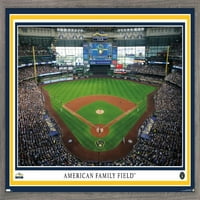 Милуоки Пивовари - Американски Семеен Полеви Плакат За Стена, 22.375 34 В Рамка