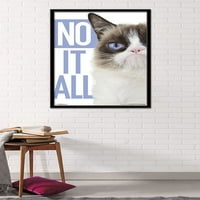 Гръмна котка - плакат за синя стена, 22.375 34