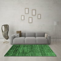 Ahgly Company Indoor Rectangle Oriental Emerald Green Modern Area Rugs, 2 '3'