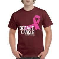 - Мъжки тениска с къс ръкав - рак на гърдата