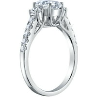 1. овален годежен пръстен КТ моасанит сватбен пръстен булчински комплект в Стерлингово Сребро