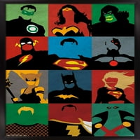 Комикси - Лига на справедливостта - Минималистичен плакат за стена, 14.725 22.375
