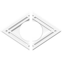 20 в 3 8 х 7 ИД 7 К 1 п диамантен архитектурен клас ПВЦ съвременен таванен Медальон, Две Части