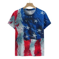 KPOPLK AMERICAN FLAG RISHE USA FLEG Тениска Войник патриотична риза Женски винтидж тийнейджъри